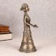 Indian Handmade Brass Standing Tribal Lady for Decoration