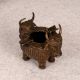 Vintage Finest Brass Bull Ashtray in Tribal Art for Decor