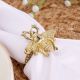 High-Quality Handcrafted Brass Bee Napkin Ring in Set of 4