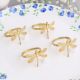 Handmade Brass Dragonfly Napkin Ring in Set of 4