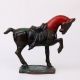 Handmade Dark Finish Iron Horse Statue in Pair