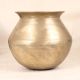 Beautiful Vintage Finest Brass Pot in Plain Brown Finish for Decor