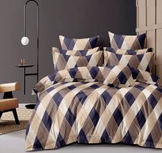 Fine Quality Queen Size Fitted Bedsheet with 2 Pillow Cases | Fits Up to 8 Inch Mattress | 72 x 78 Inches