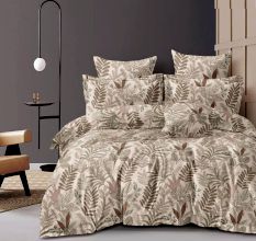 High-Quality Glace Cotton Soft Non Fitted Double Bedsheet Set with 2 Pillow Covers | 230 x 250 cm