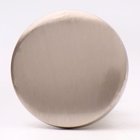 Round Brass Kitchen Cabinet Knob In brushed Silver Color