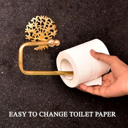High-Quality Brass Tree Toilet Paper Holder for Bathroom