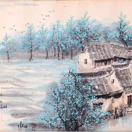 Water Colour Paper Painting of Scenery for Home Decoration