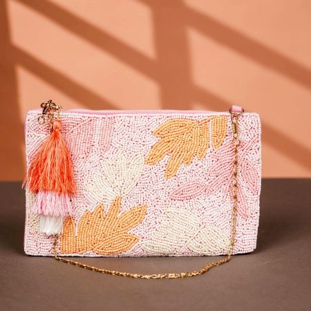 Beautiful Pink Premium Cotton Hand Bag for Festive Occasions