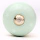 Sage Green White Tiny Star Pattern Cabinet Knobs