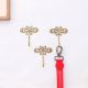 Single Brass Flower Wall Mounted Hook In Antique Finish
