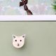 Peach Wooden Cute Cat Face Knob for Kids Drawer
