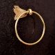 Modern Handmade Brass Towel Ring in Golden Finish