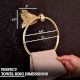 Modern Handmade Brass Towel Ring in Golden Finish
