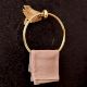 Modern Handmade Brass Towel Ring in Golden Finish