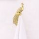 Brass Golden Peacock design Wall Hook for Hanging Clothes