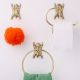 Premium Brass Tiger Design Ring Hanger for Bathroom