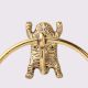 Premium Brass Tiger Design Ring Hanger for Bathroom