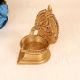 Vintage Handmade Gaja Lakshmi Oil Lamp for Indoor Decoration