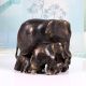 Handmade Vintage Brass Statue of Elephant Family for Decoration