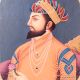 Mughal King Acrylic Canvas Painting on Board for Decoration