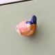 Pink Blue Ceramic Bird Modern Kids Cabinet Knob