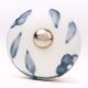 Grey Floral Medium Knob