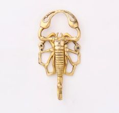 Golden Brass Scorpion Design Wall Hook For Hanging