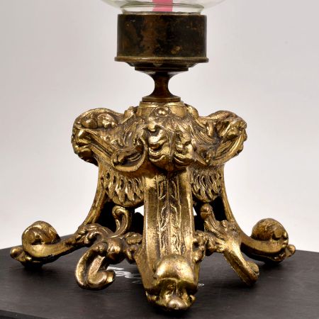 Vintage Handcrafted Brass Candle Stand with Glass for Decoration
