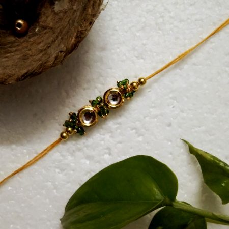 Wooden, Metal, Kundan Beads, Acrylic Beads Rakhi for Festive Gifting