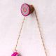 Pink Button Wooden Wall Hook