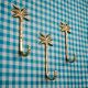 Golden Brass Tree Wall Hooks For Hanging- Pack of 3