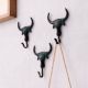 Bronze Tribal Bull Face Wall Hooks-Pack of 3