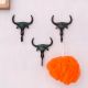 Bronze Tribal Bull Face Wall Hooks-Pack of 3