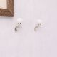 Solid White Ceramic Metal Wall Hooks With Silver Finish-Pack of 6