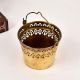 Indian Handmade Jali Work Brass Flower Bucket for Decor