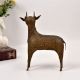 High-Quality Vintage Brass Deer Statue from Odisha in Tribal Art
