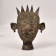 Bengali Art Vintage Brass Mask in Tribal Art for Decoration