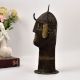 Vintage High-Quality Brass Tribal Head Statue in Bengali Art