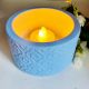 Blue Cemented Candle Holder/Tea Light Holder for Decoration