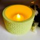 Green Cemented Candle Holder/Tea Light Holder