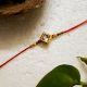 Traditional Rakhi with Brass Beads, Kundan