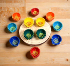 Handmade Washable Terracotta Zero Diya Set of 12