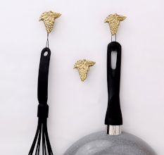 Golden Brass Grape Wall Hooks-3 Pieces