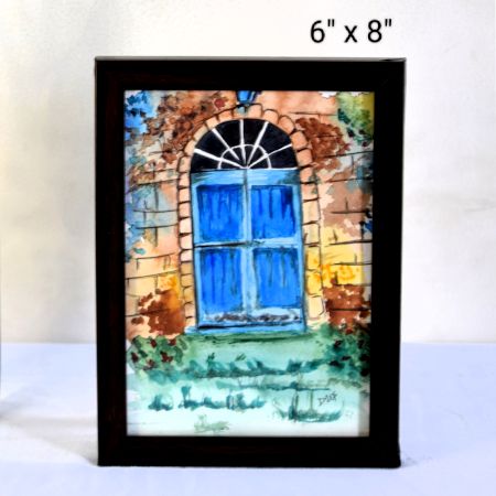 The Mini Door Watercolor Painting on Paper by Artist Dimpana |6 x 8Inches