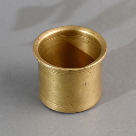 Plain Panchpatra Brass Water Pot for Hindu Rituals