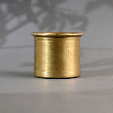 Plain Panchpatra Brass Water Pot for Hindu Rituals