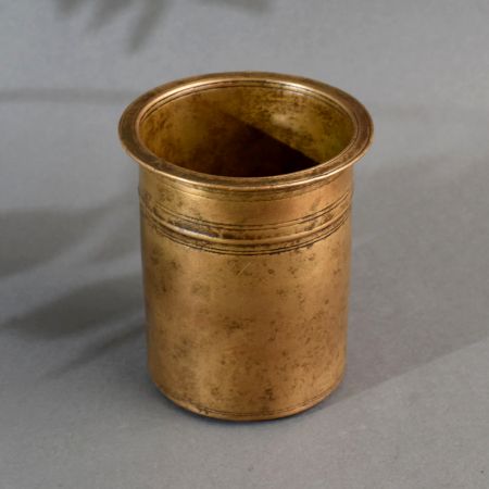 Plain Brass Panchpatra Holy Water Pot for Indoor Decoration