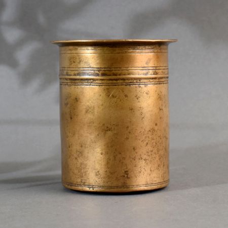 Plain Brass Panchpatra Holy Water Pot for Indoor Decoration