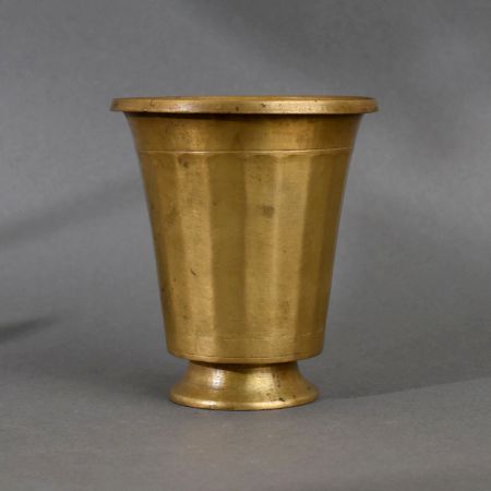Handcrafted Premium Brass Holy Glass Pot for Rituals