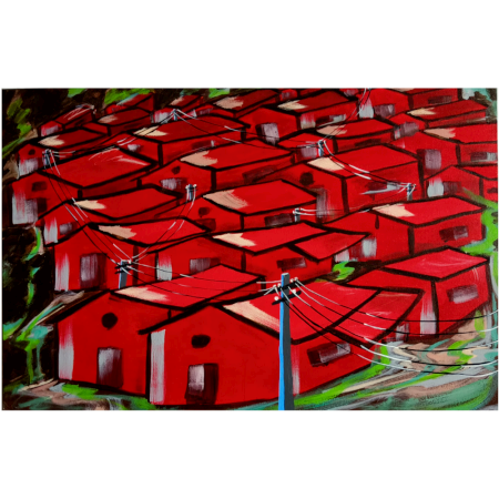Cityscape â€“ Urban Rhythms | Oil on Canvas by Artist B. Manikanta